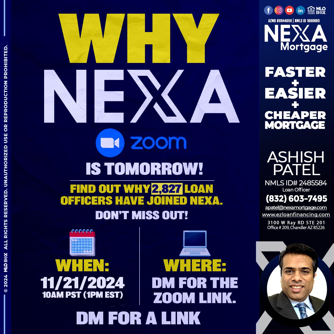 WHY NEXA - Ashish Patel -Loan Officer