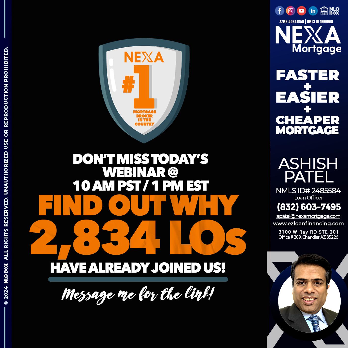 NEXA NO. 1 MORTGAGE BROKER - Ashish Patel -Loan Officer