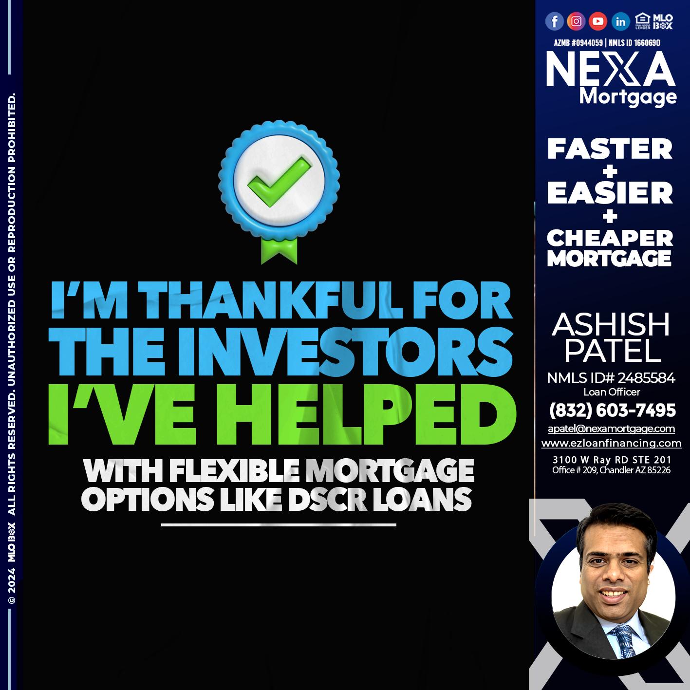 IM THANKFULL - Ashish Patel -Loan Officer