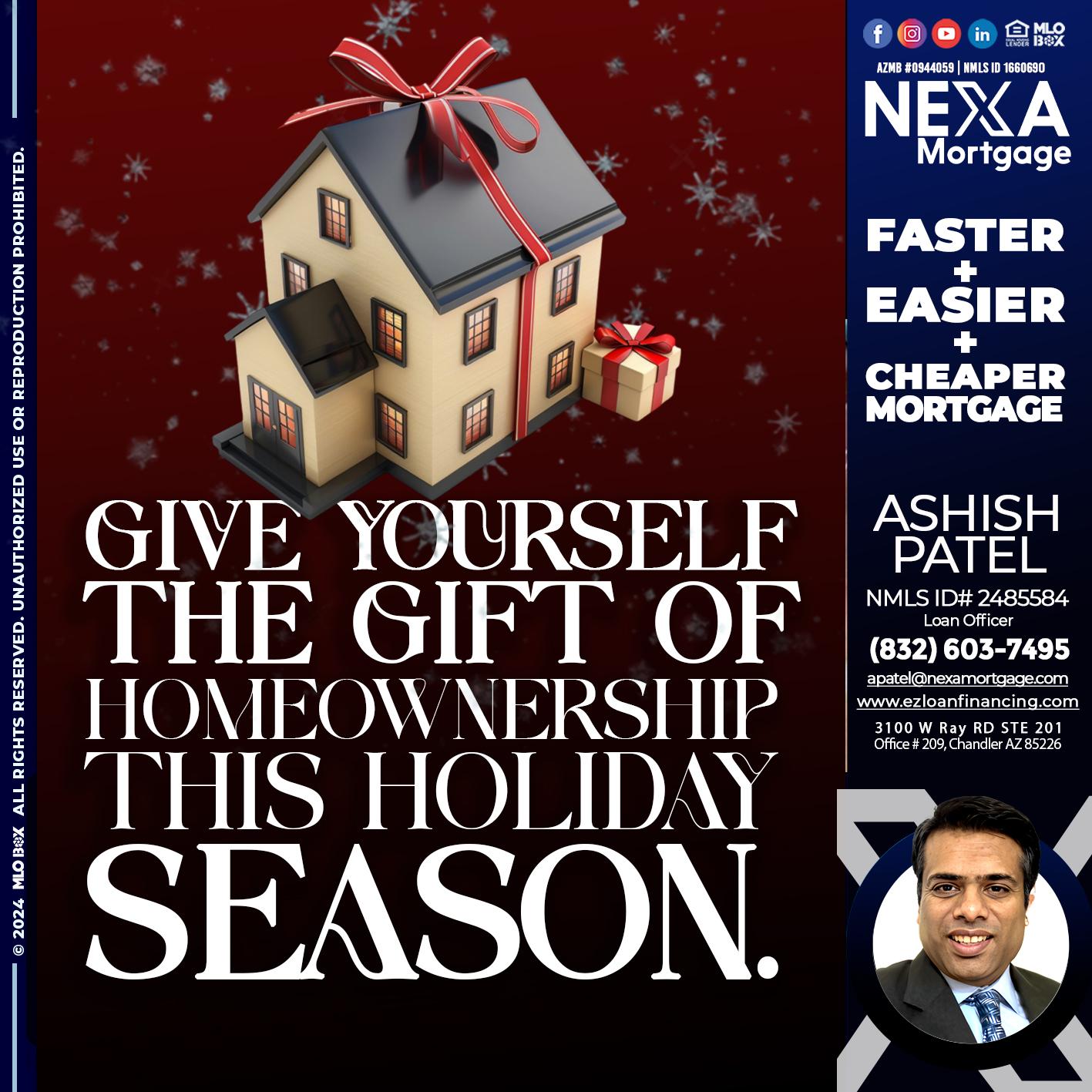 give yourself - Ashish Patel -Loan Officer