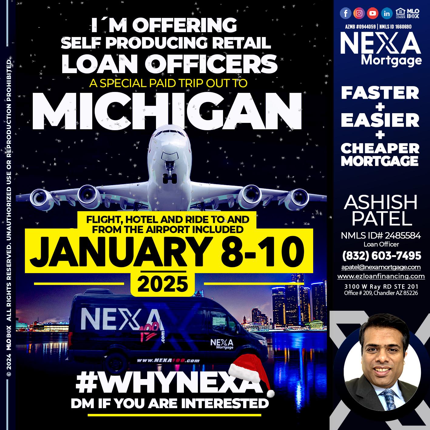 michigan trip - Ashish Patel -Loan Officer