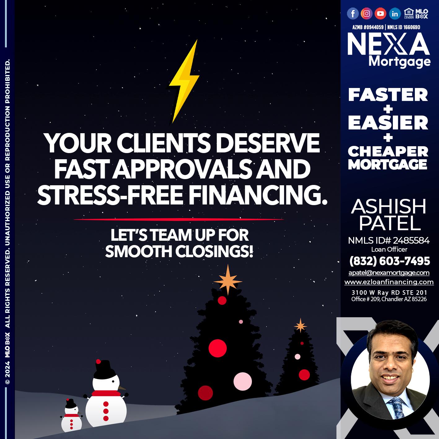 YOUR CLIENTS - Ashish Patel -Loan Officer