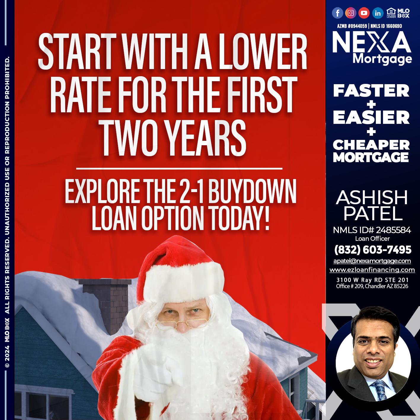start with a lower - Ashish Patel -Loan Officer
