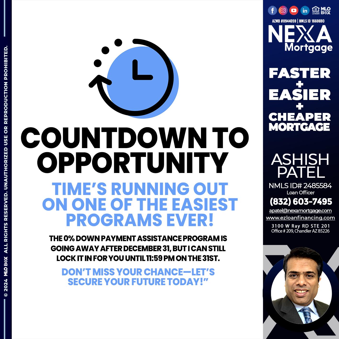 COUNTDOWN - Ashish Patel -Loan Officer