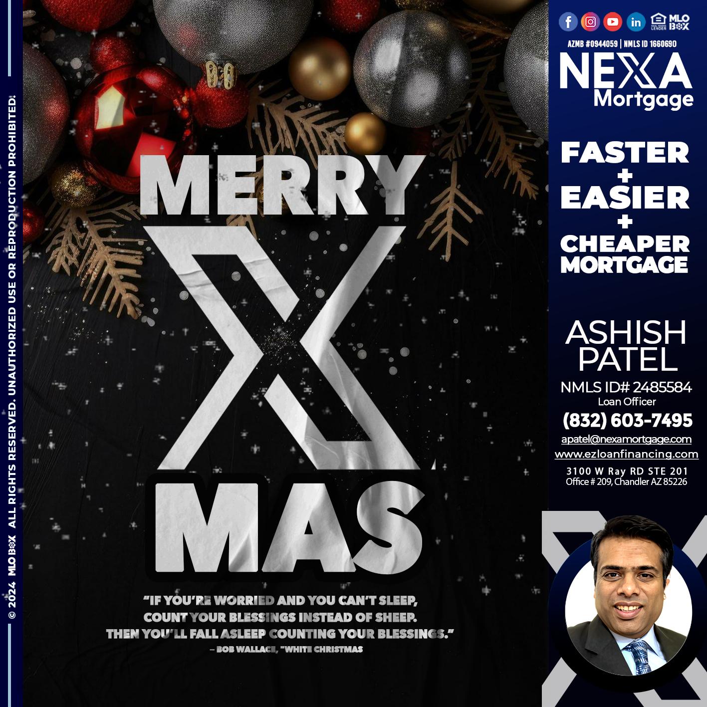 MERRY XMAS - Ashish Patel -Loan Officer