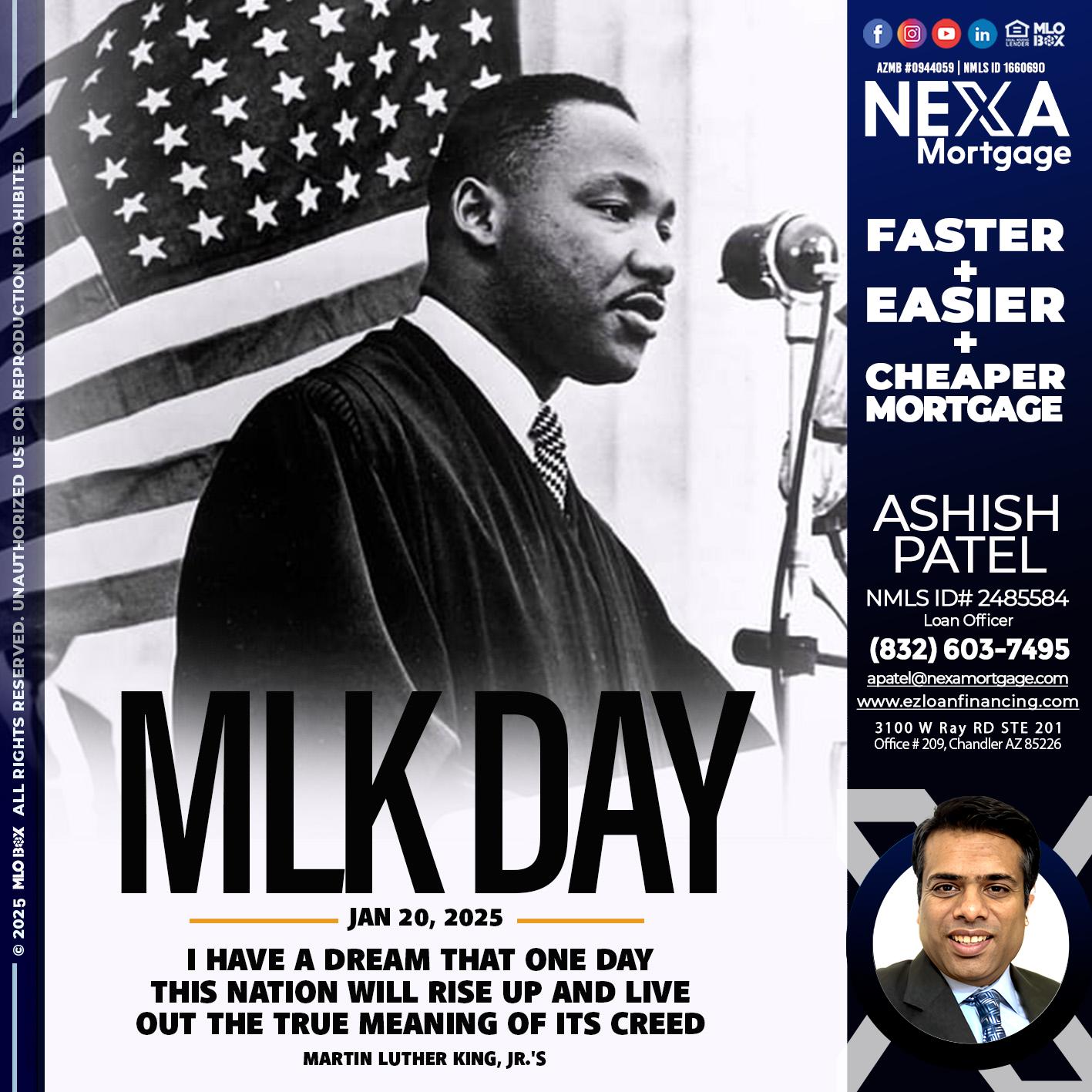 MLK DAY - Ashish Patel -Loan Officer