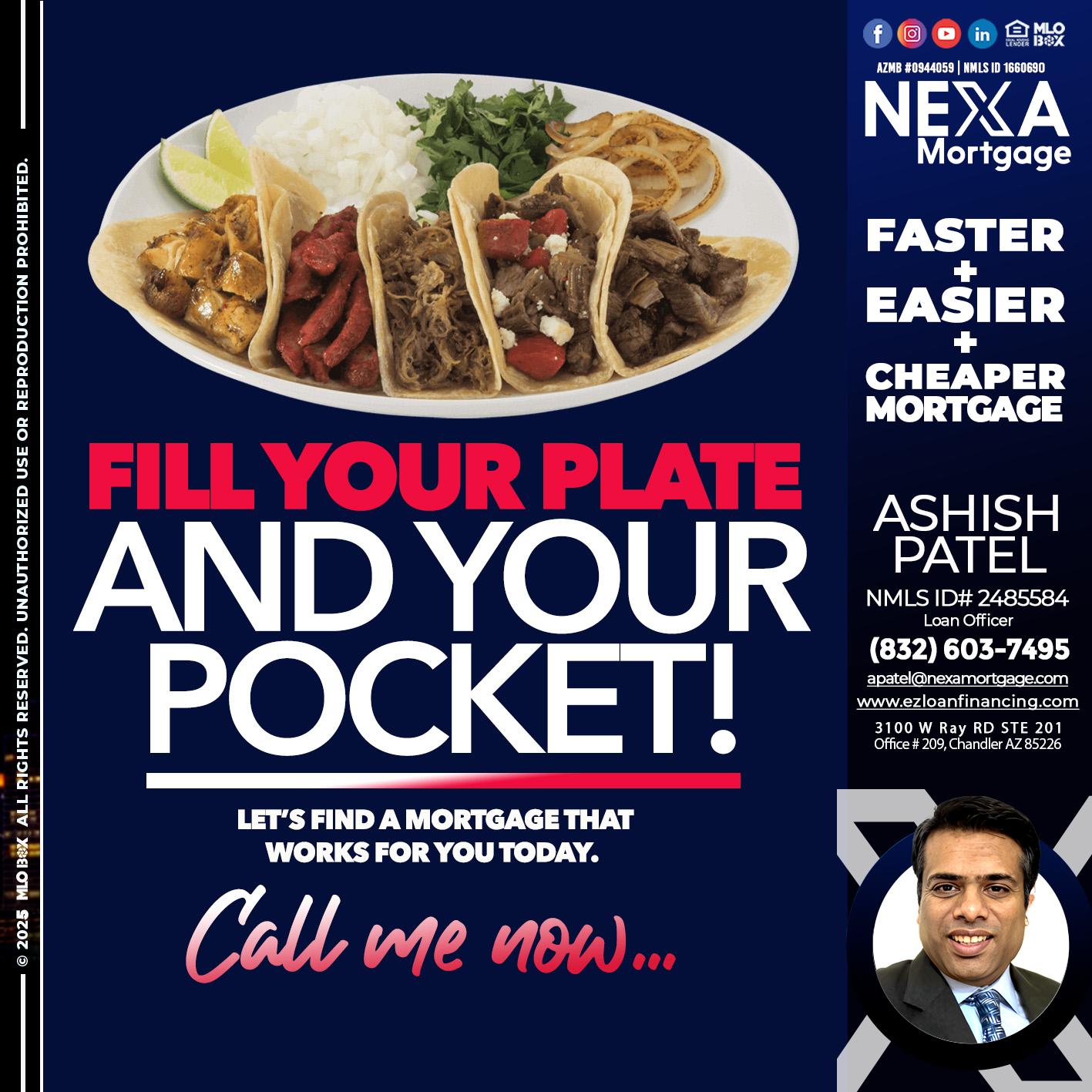 FILL YOUR PLATE - Ashish Patel -Loan Officer