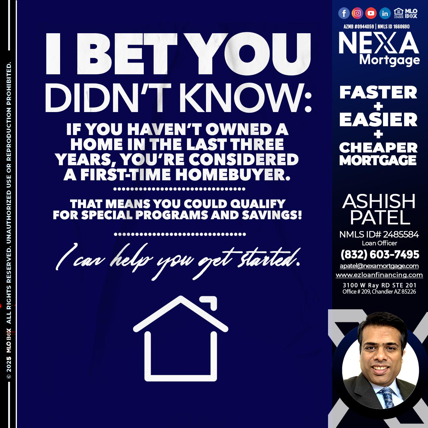 I BET YOU KNOW - Ashish Patel -Loan Officer