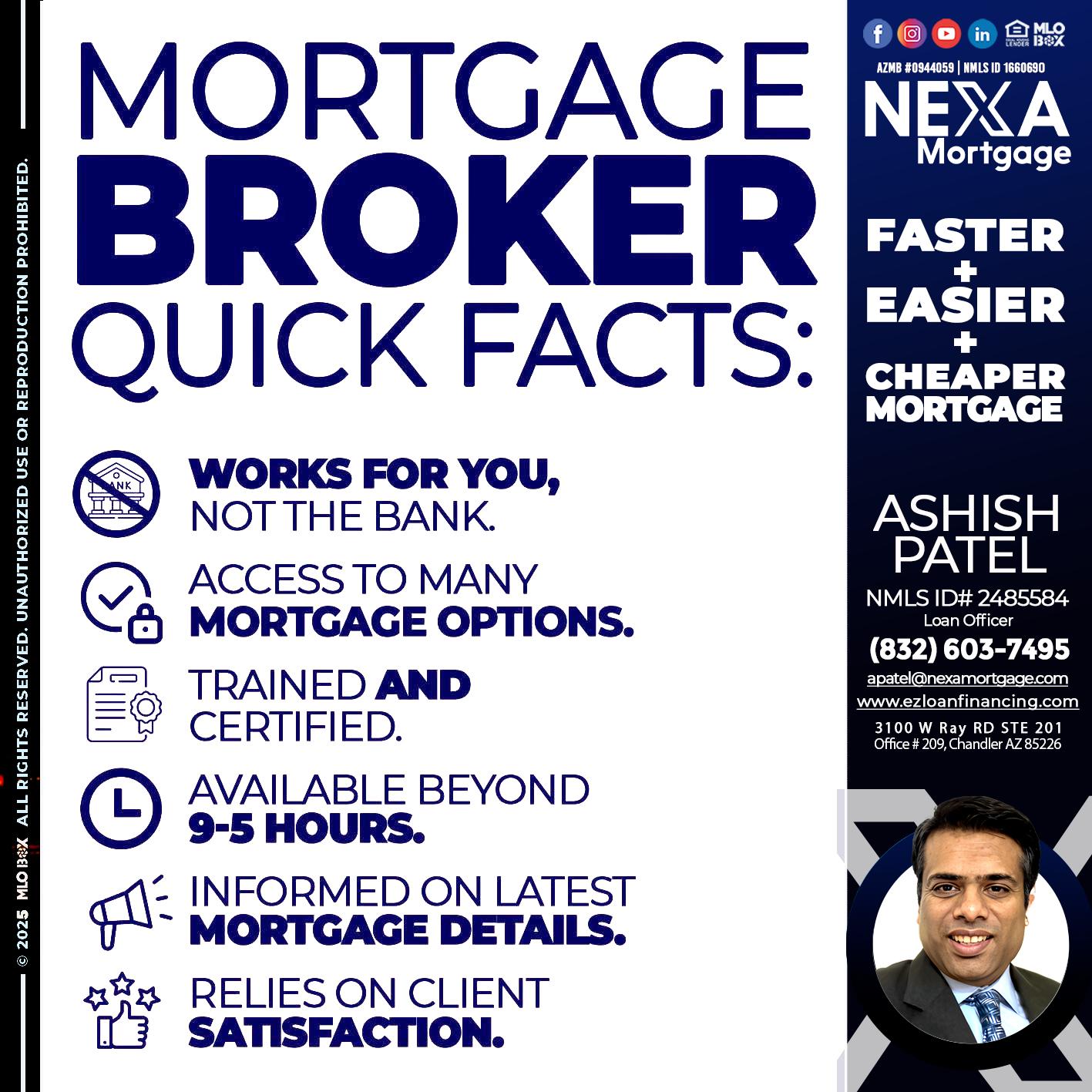 MORTGAGE BROKER - Ashish Patel -Loan Officer