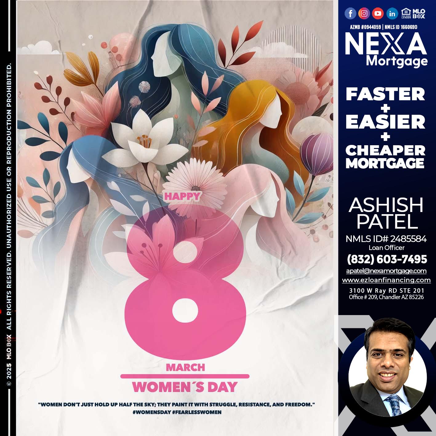 women´s day - Ashish Patel -Loan Officer