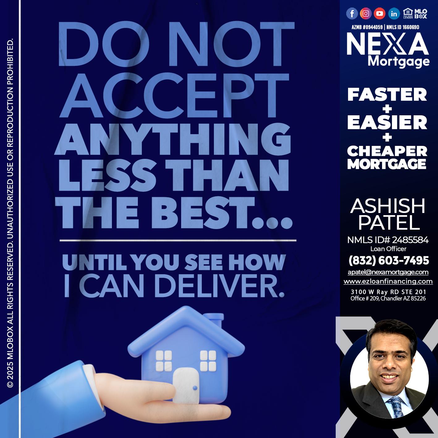 DO NOT ACCEPT - Ashish Patel -Loan Officer