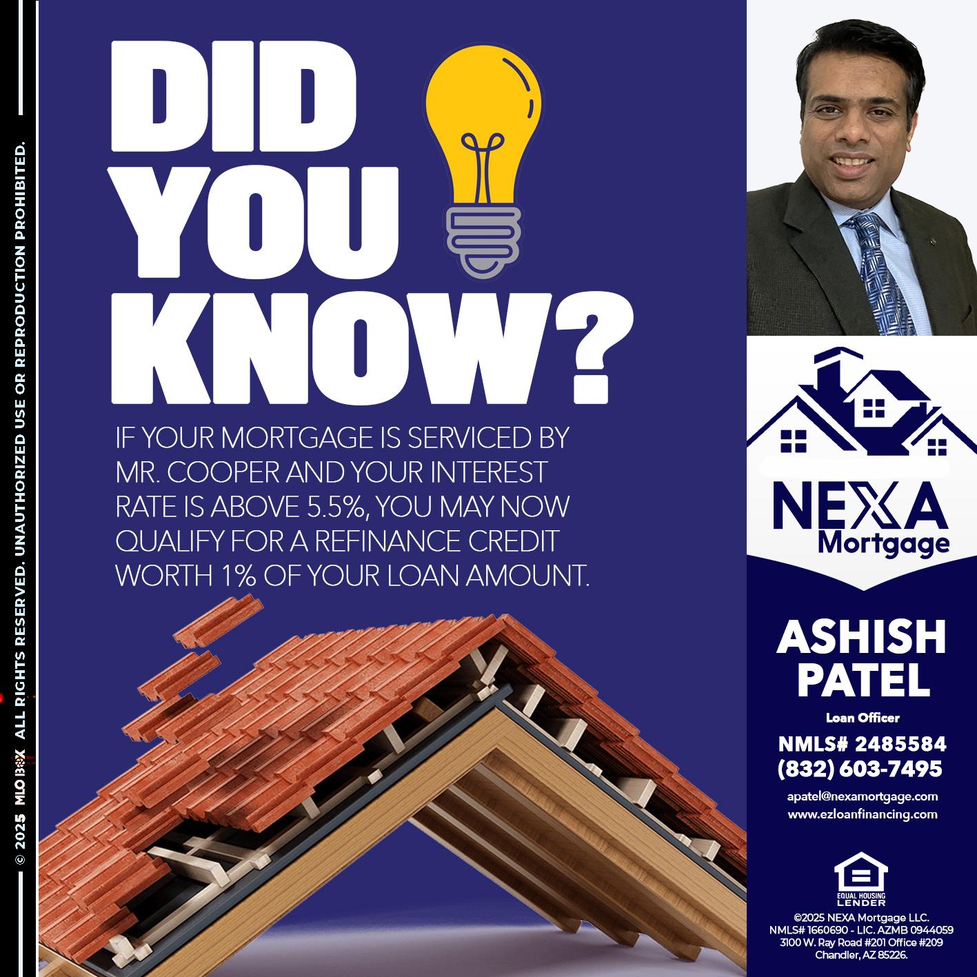 DID YOU KNOW? - Ashish Patel -Loan Officer