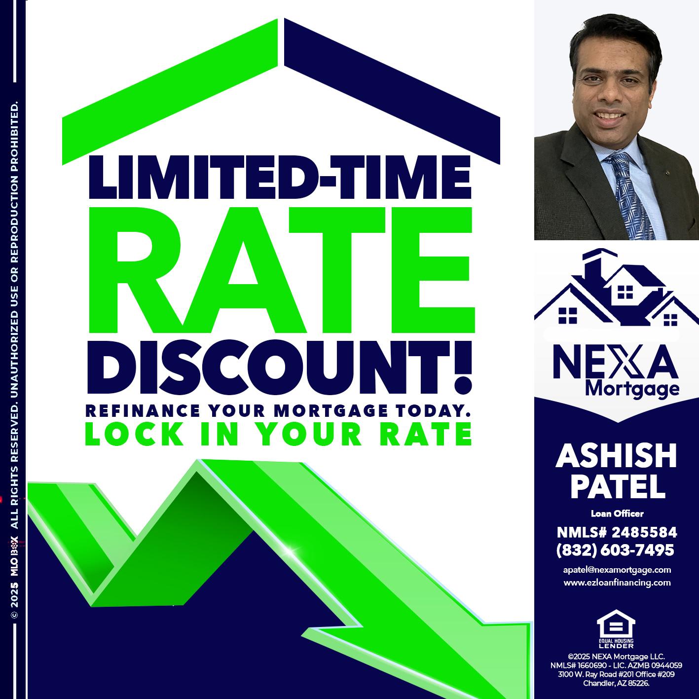 LIMITED TIME - Ashish Patel -Loan Officer