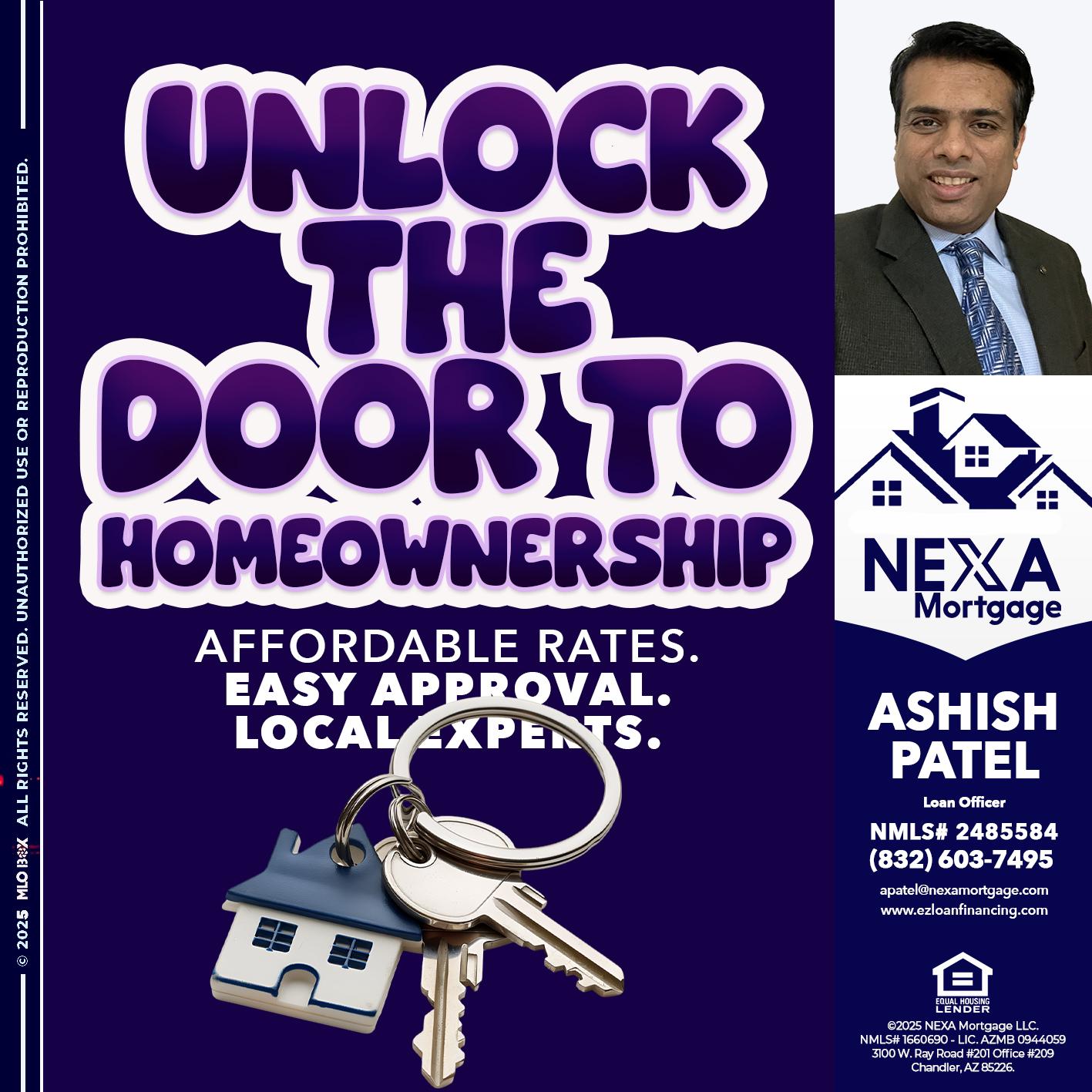 UNLOCK THE DOOR - Ashish Patel -Loan Officer