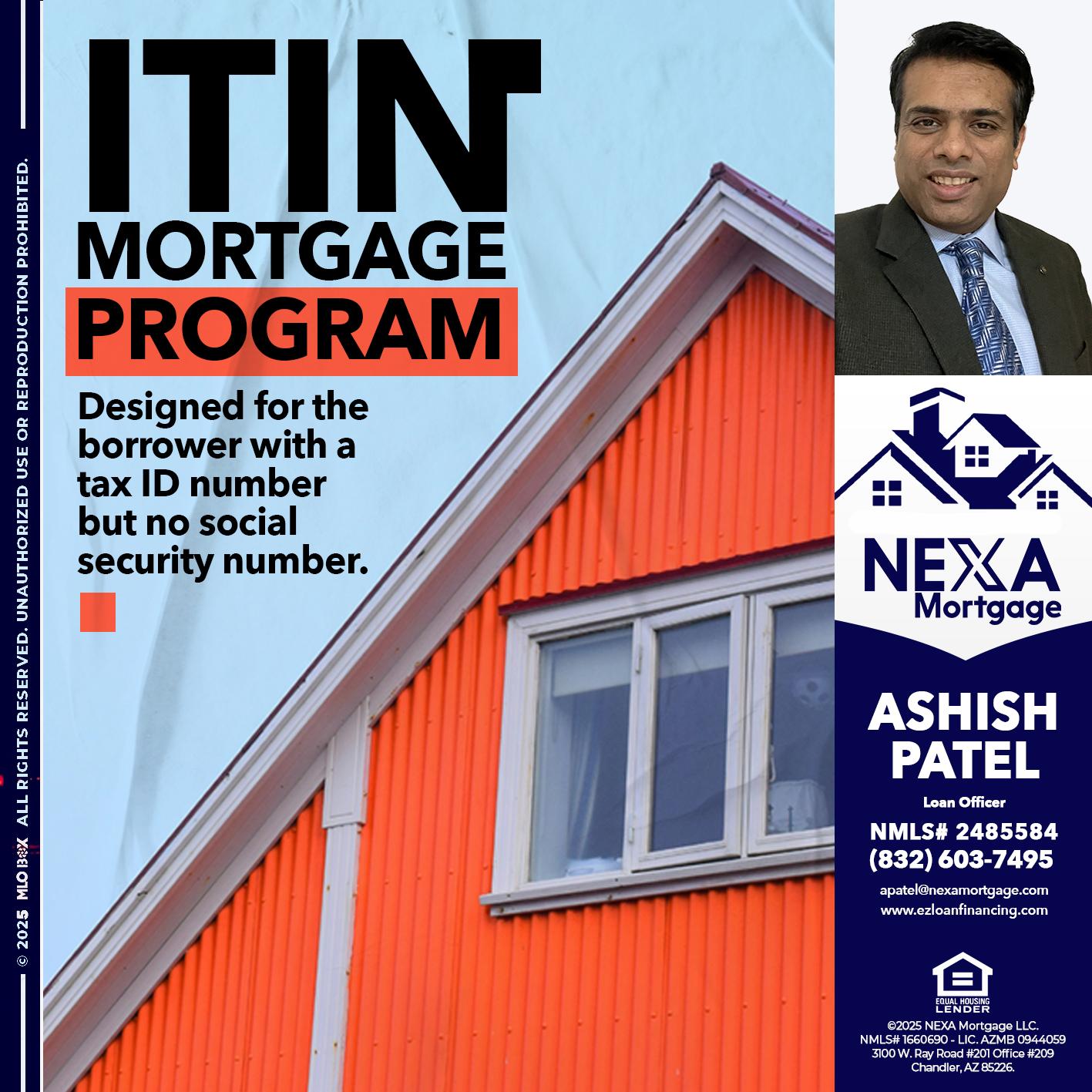 ITIN PROGRAM - Ashish Patel -Loan Officer