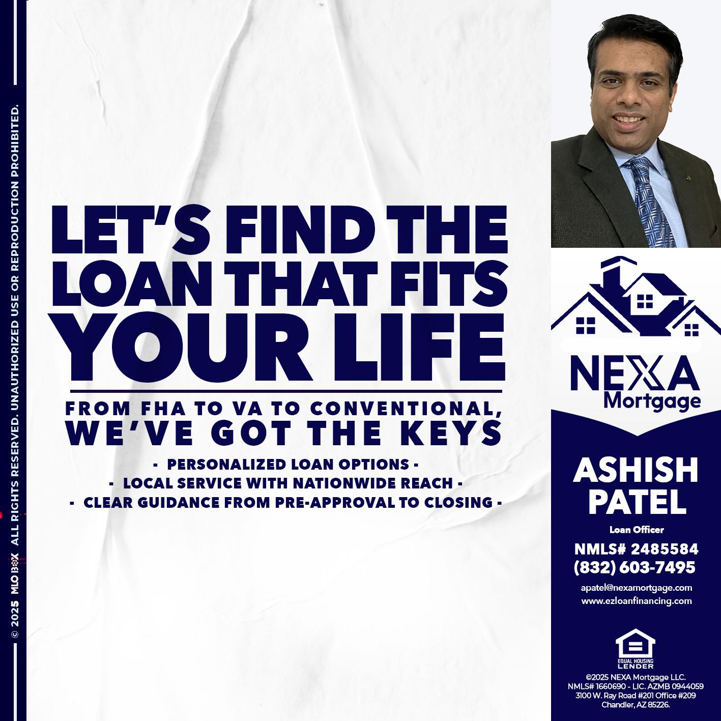 LETS FIND - Ashish Patel -Loan Officer