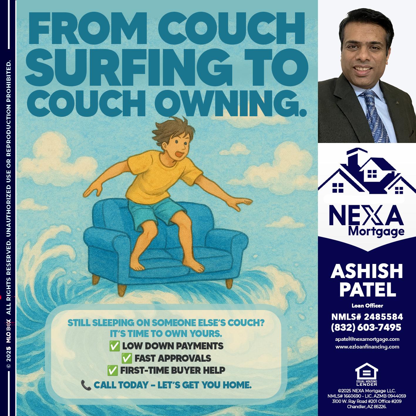 FROM COACH SURFING - Ashish Patel -Loan Officer
