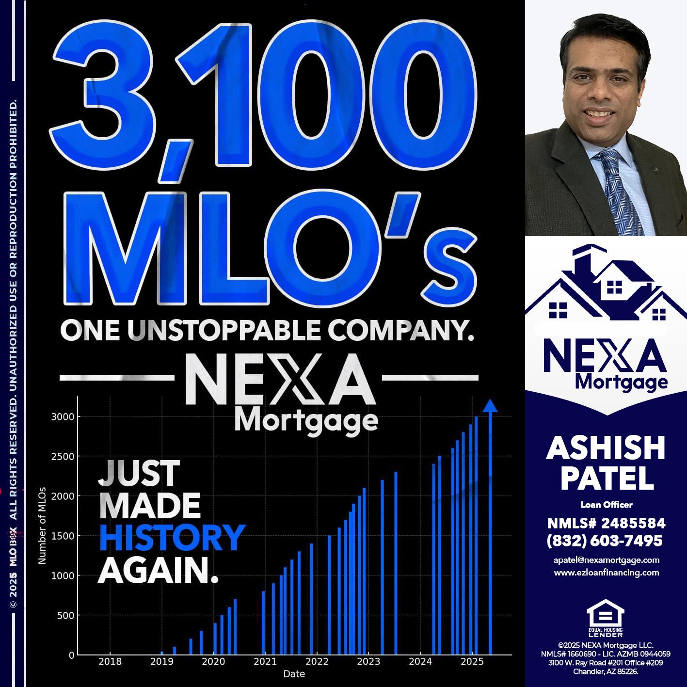 3,100 MLO´s - Ashish Patel -Loan Officer