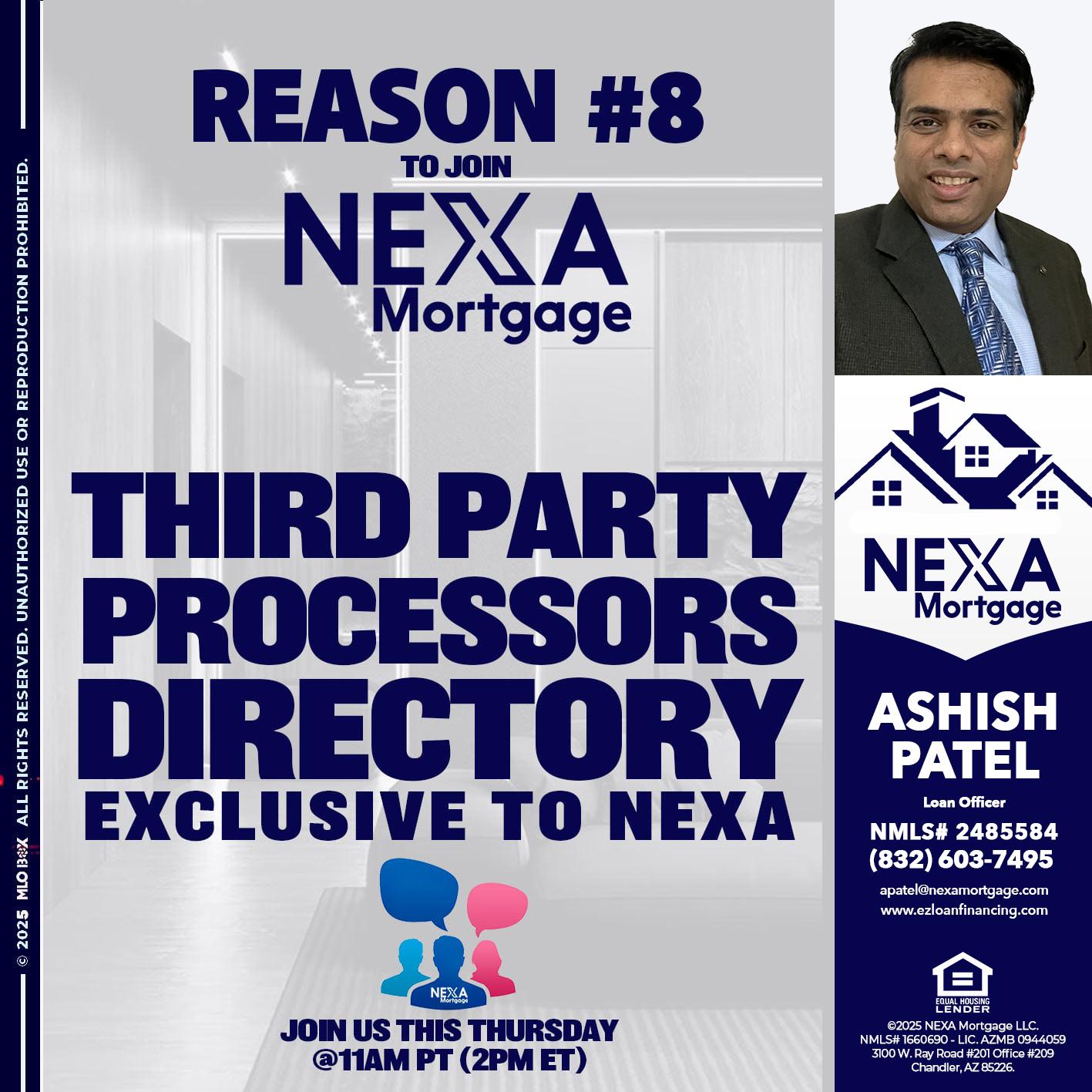 REASON 8 - Ashish Patel -Loan Officer