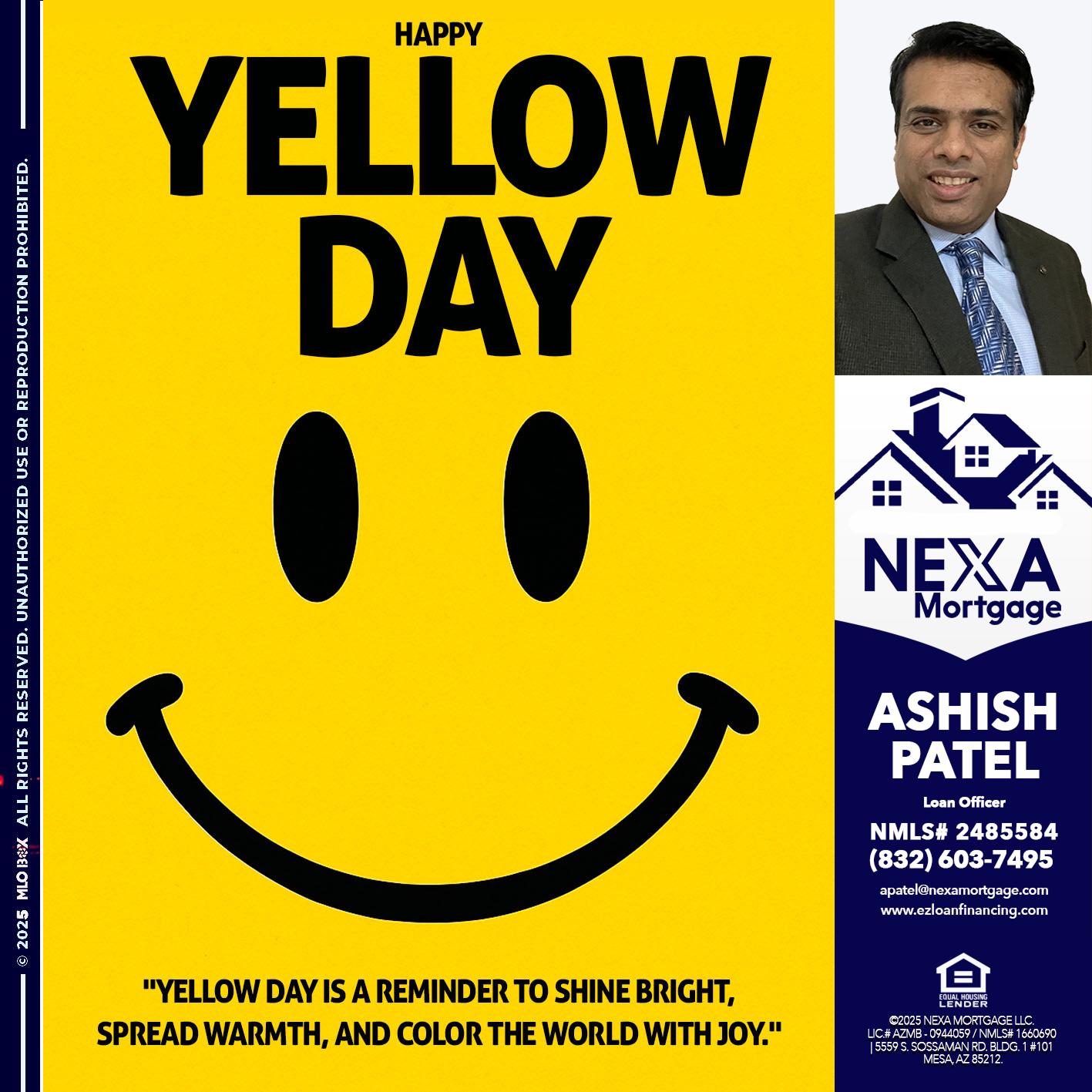 YELLOW DAY - Ashish Patel -Loan Officer