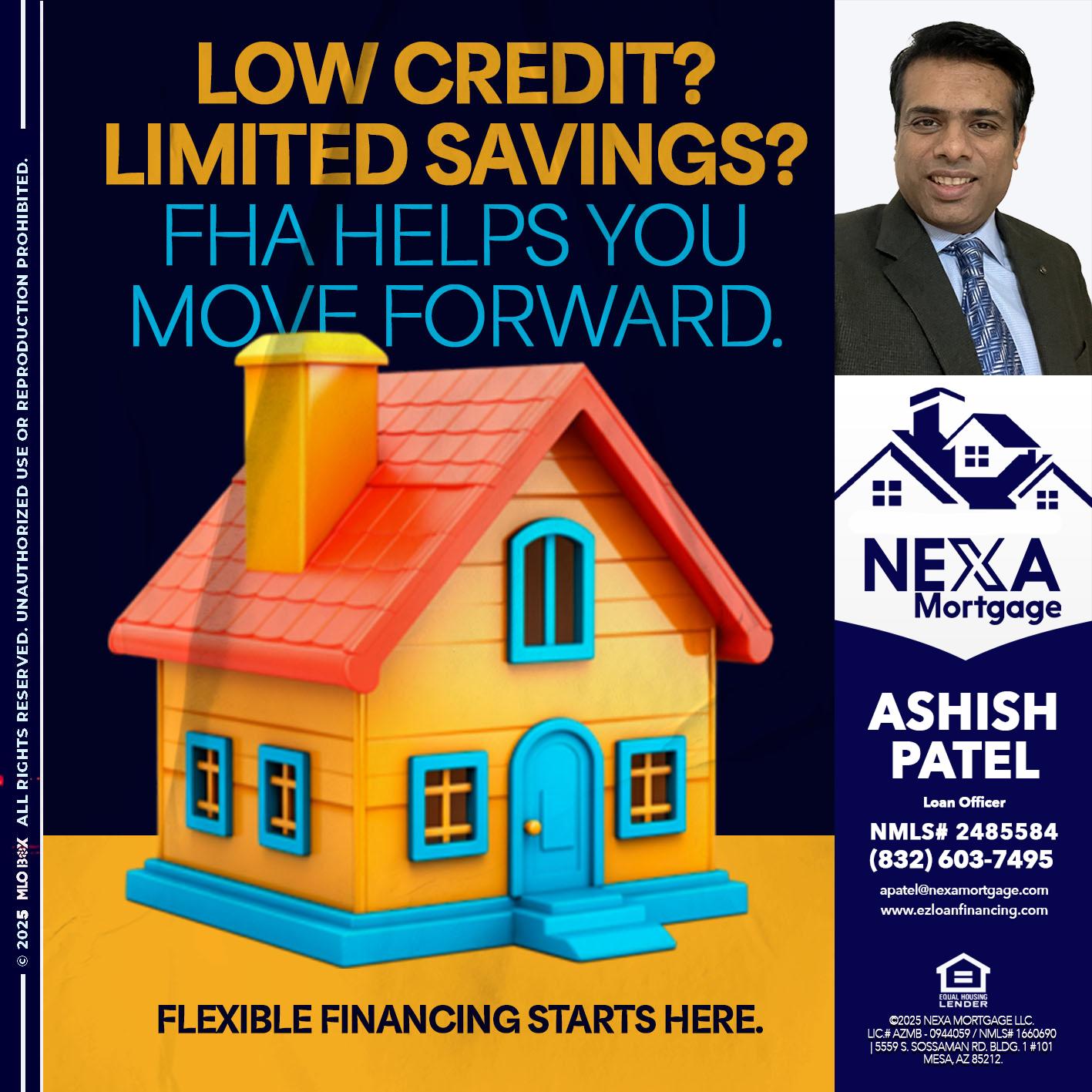 LOW CREDIT? - Ashish Patel -Loan Officer