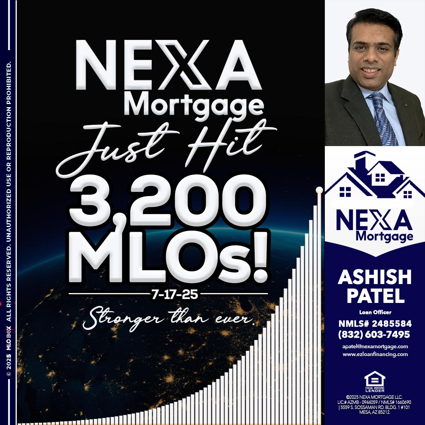 3200 MLOs - Ashish Patel -Loan Officer