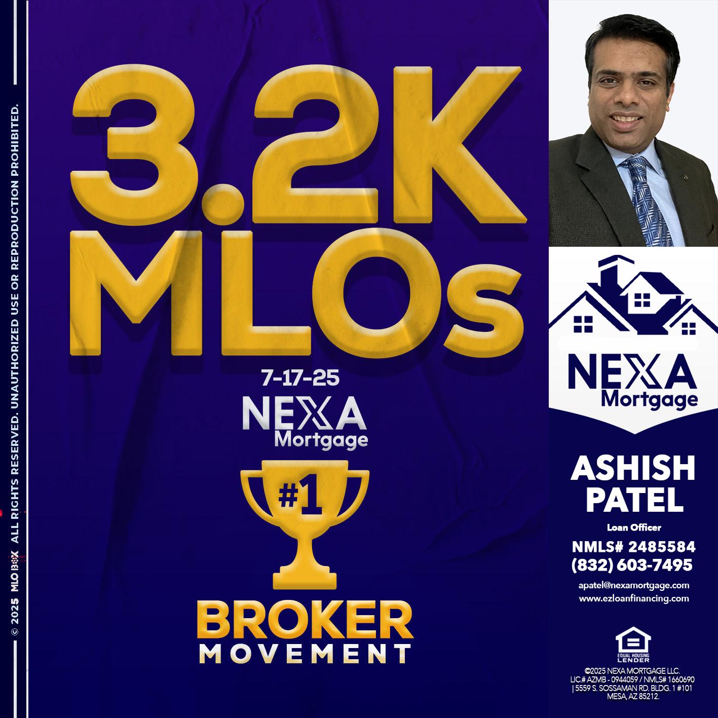 3.2K MLOs - Ashish Patel -Loan Officer