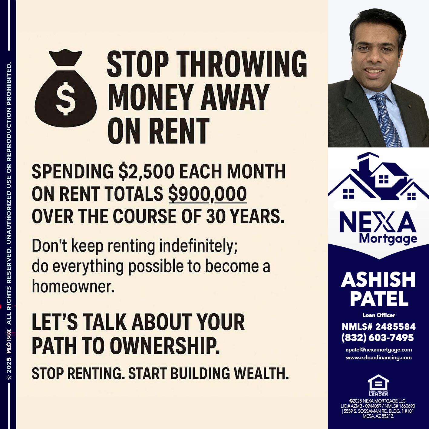 STOP THROWING - Ashish Patel -Loan Officer