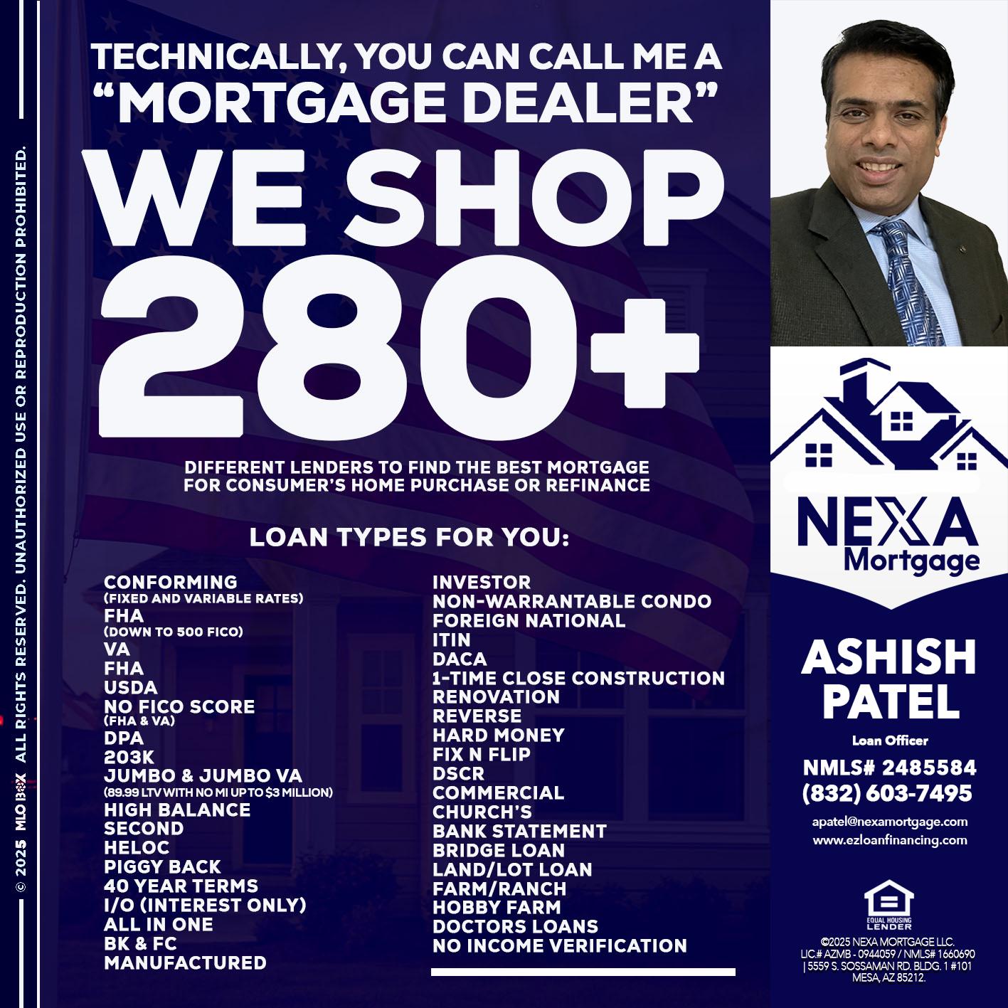 WE SHOP 280 + - Ashish Patel -Loan Officer