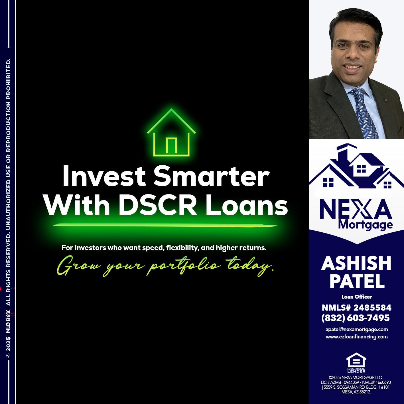 invest smarter - Ashish Patel -Loan Officer