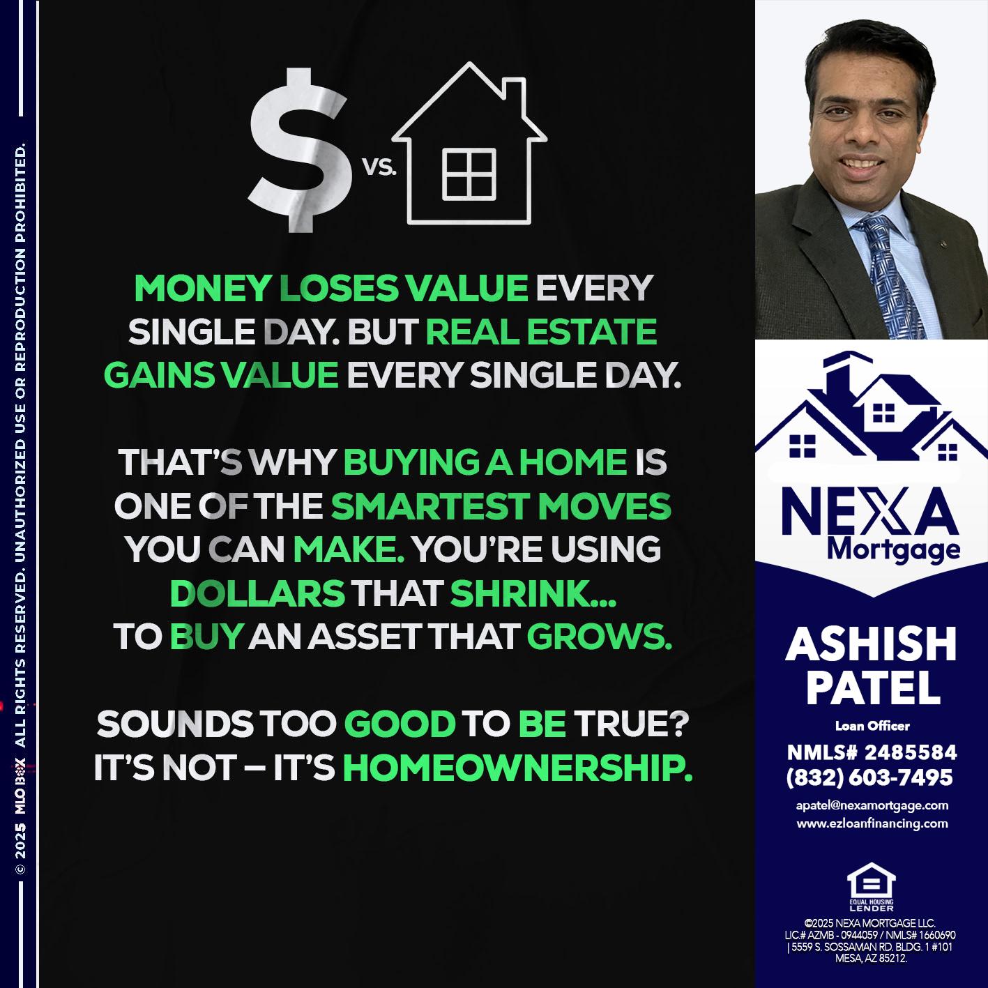 MONEY LOSES VALUE - Ashish Patel -Loan Officer