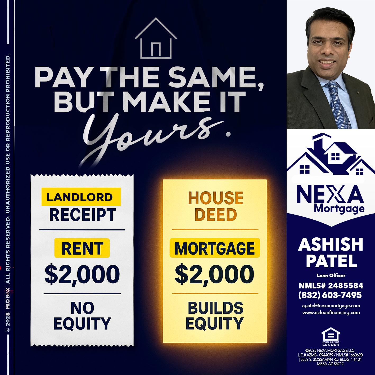 pay the same - Ashish Patel -Loan Officer