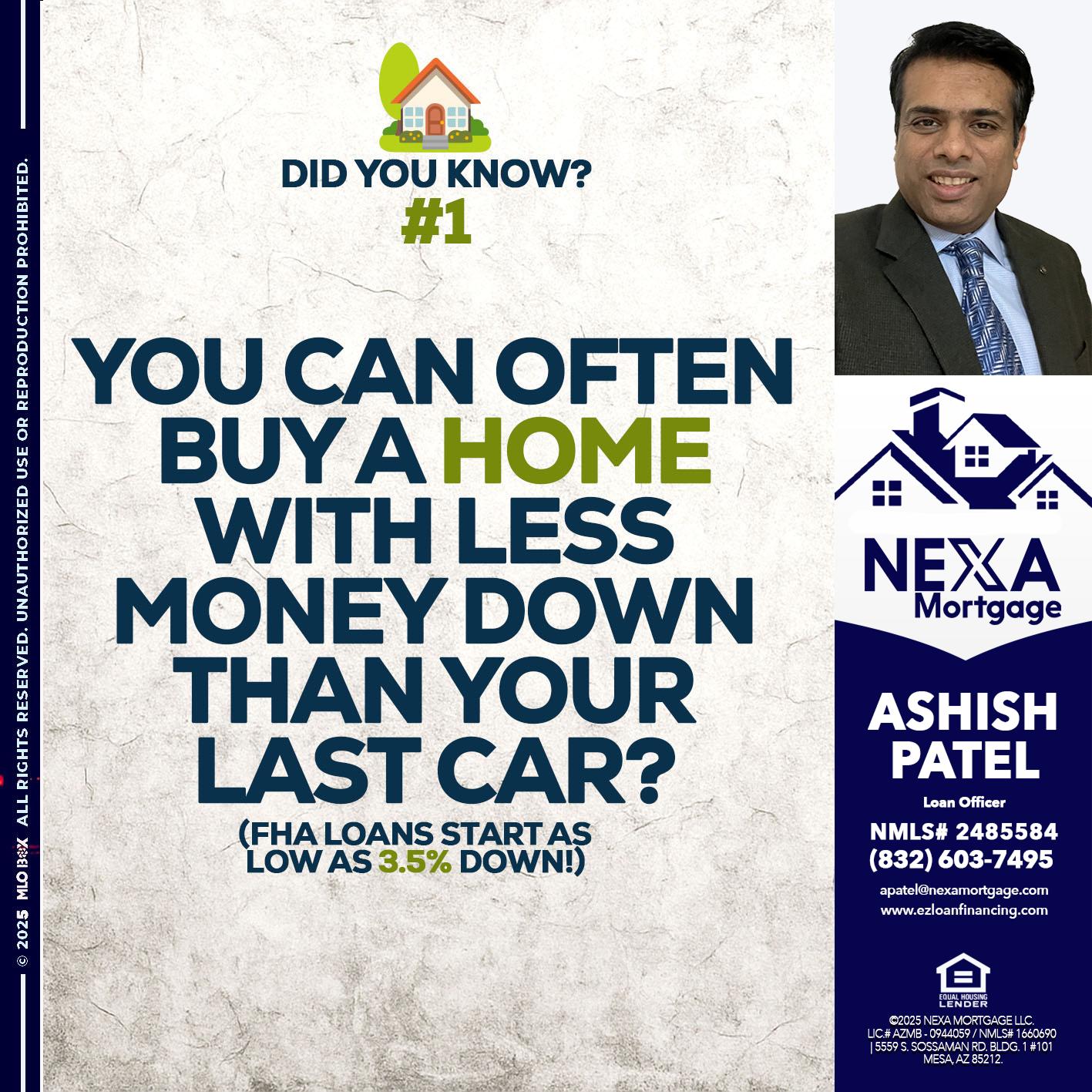 DID YOU KNOW #1 - Ashish Patel -Loan Officer