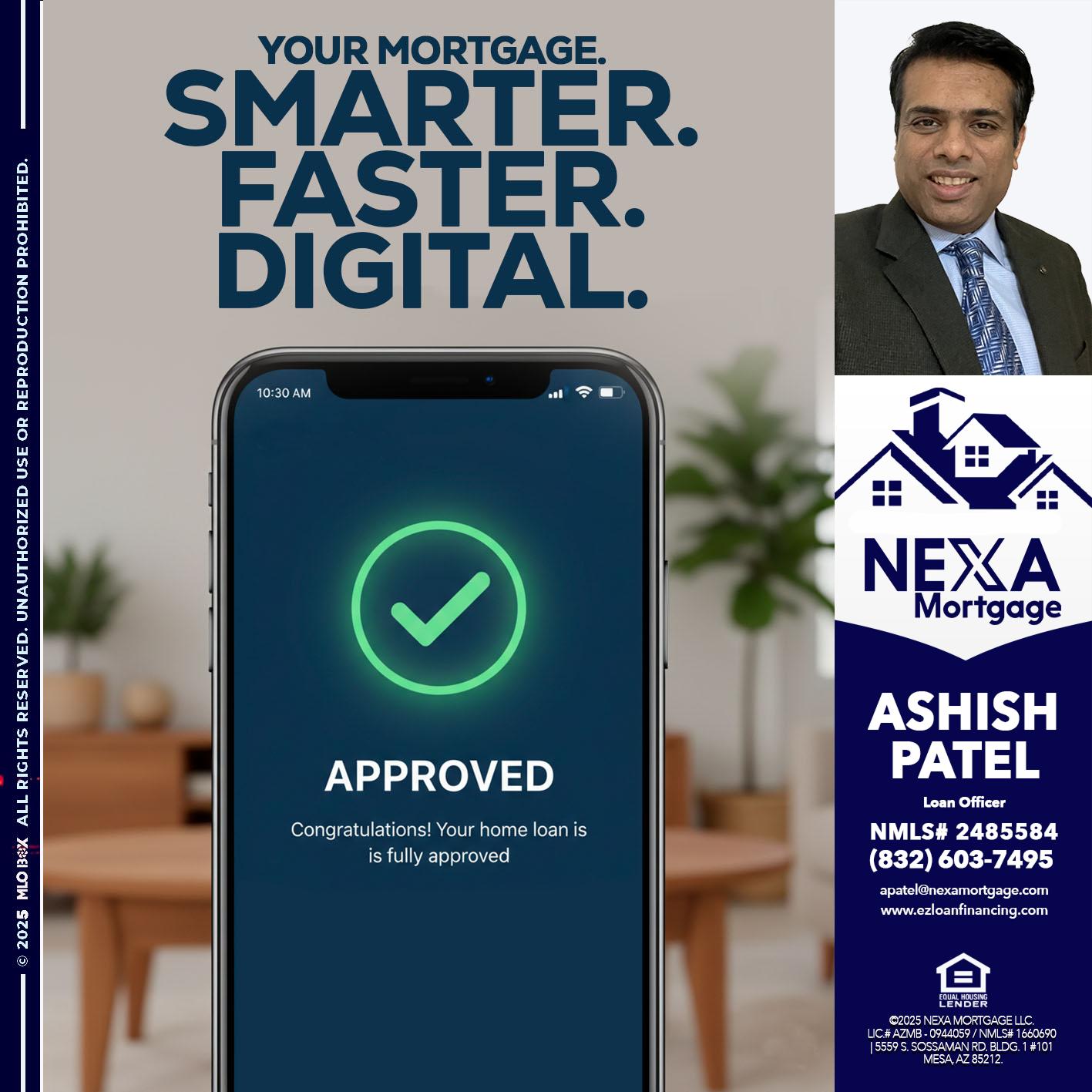 smarter faster digital - Ashish Patel -Loan Officer