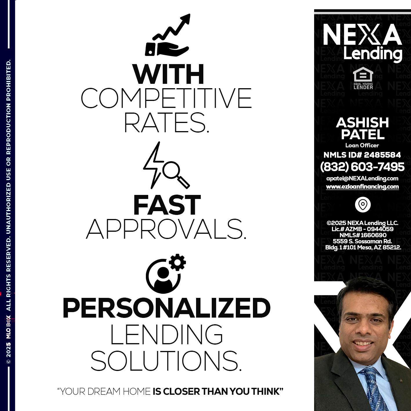 WITH COMPETITIVES RATES - Ashish Patel -Loan Officer