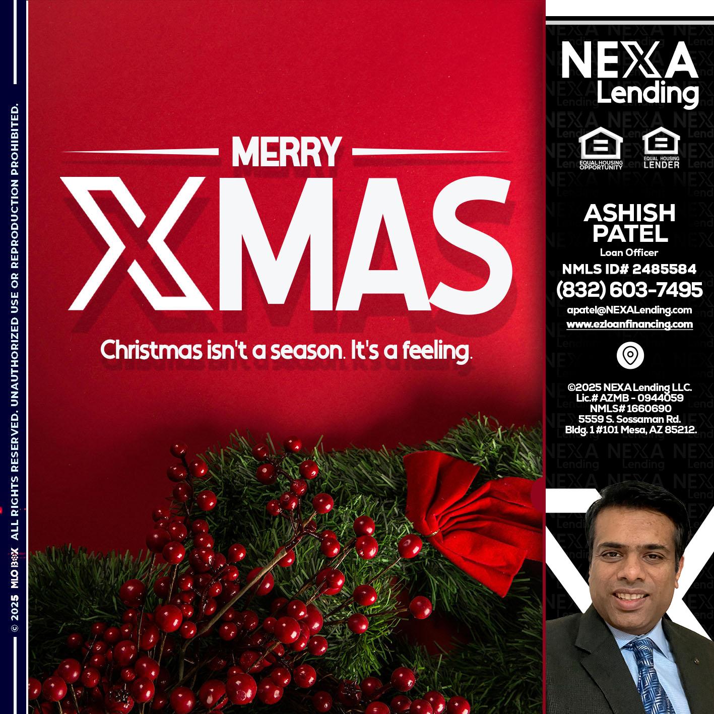 merry xmas - Ashish Patel -Loan Officer