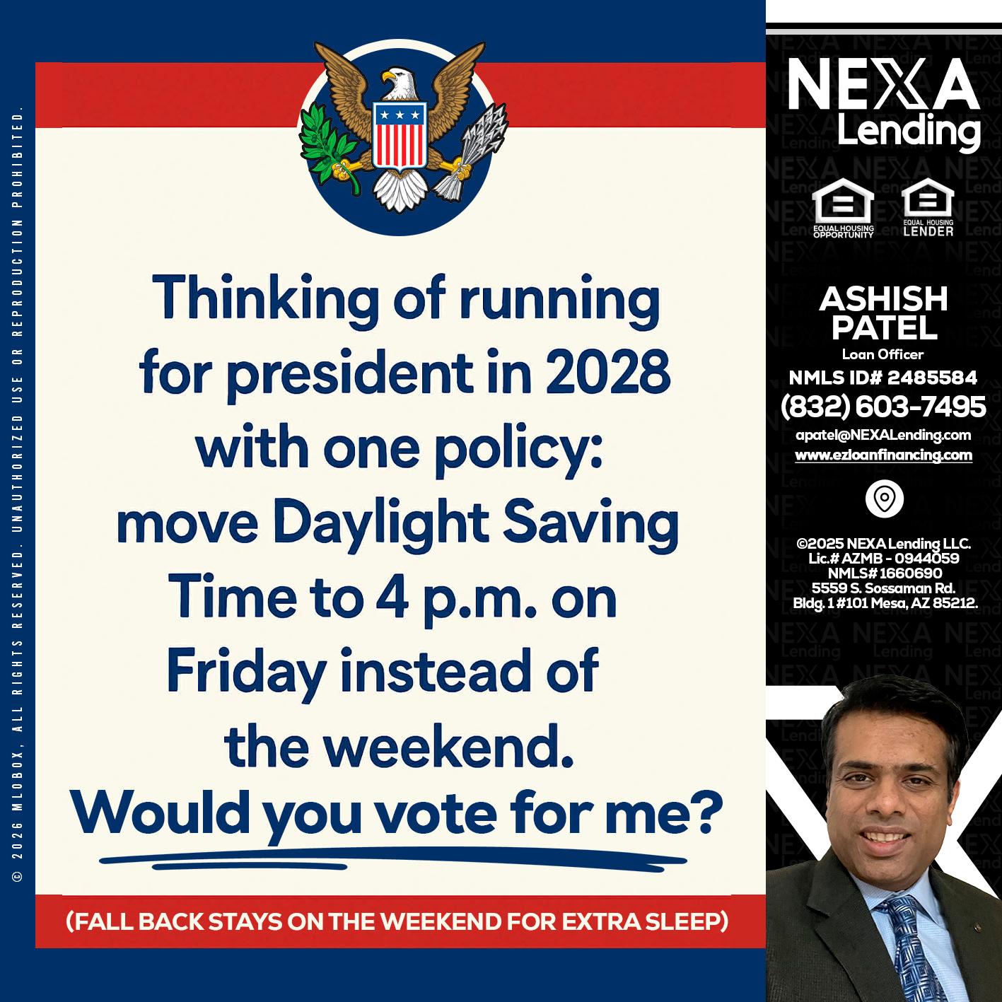 THINKING OF RUNING - Ashish Patel -Loan Officer