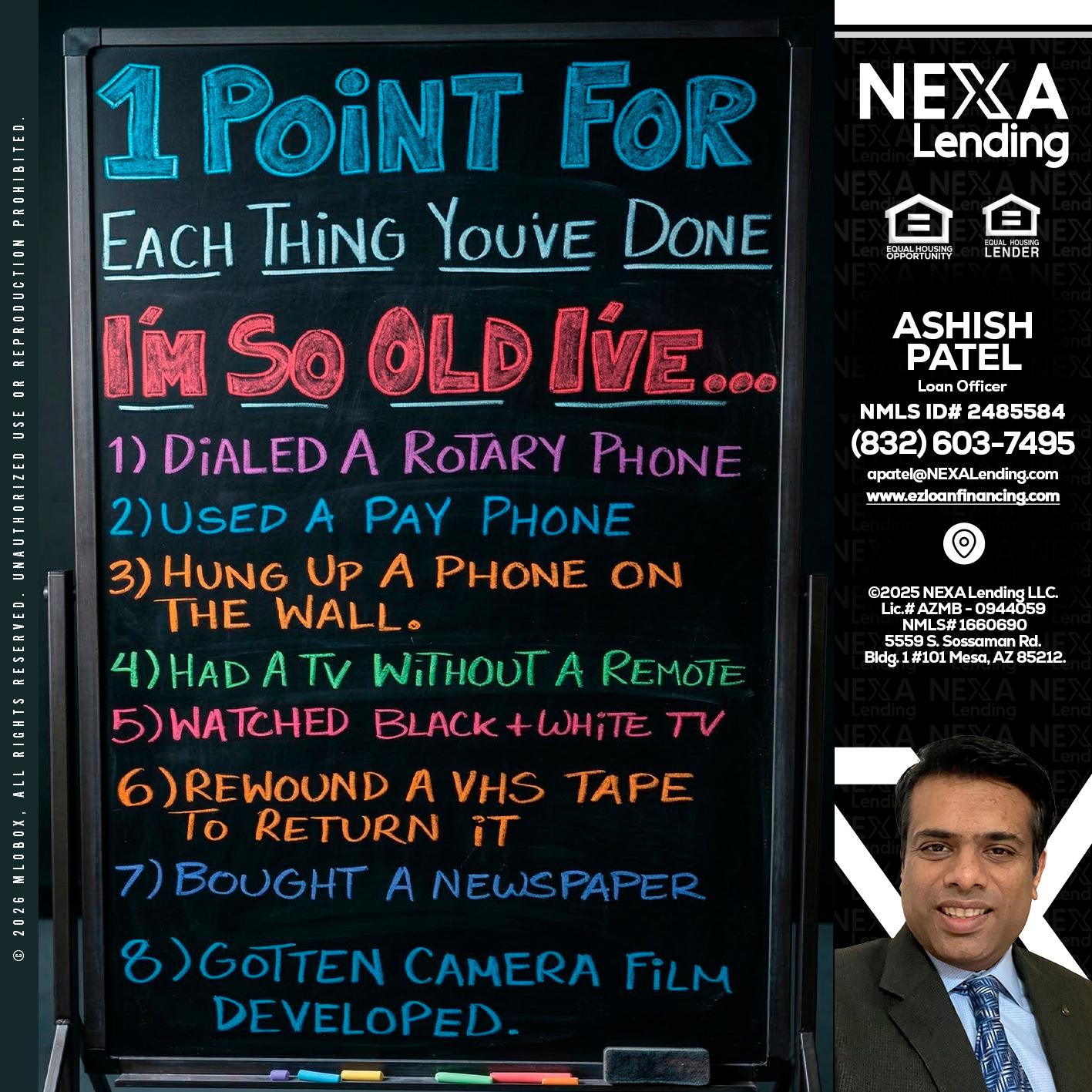 1 point for - Ashish Patel -Loan Officer