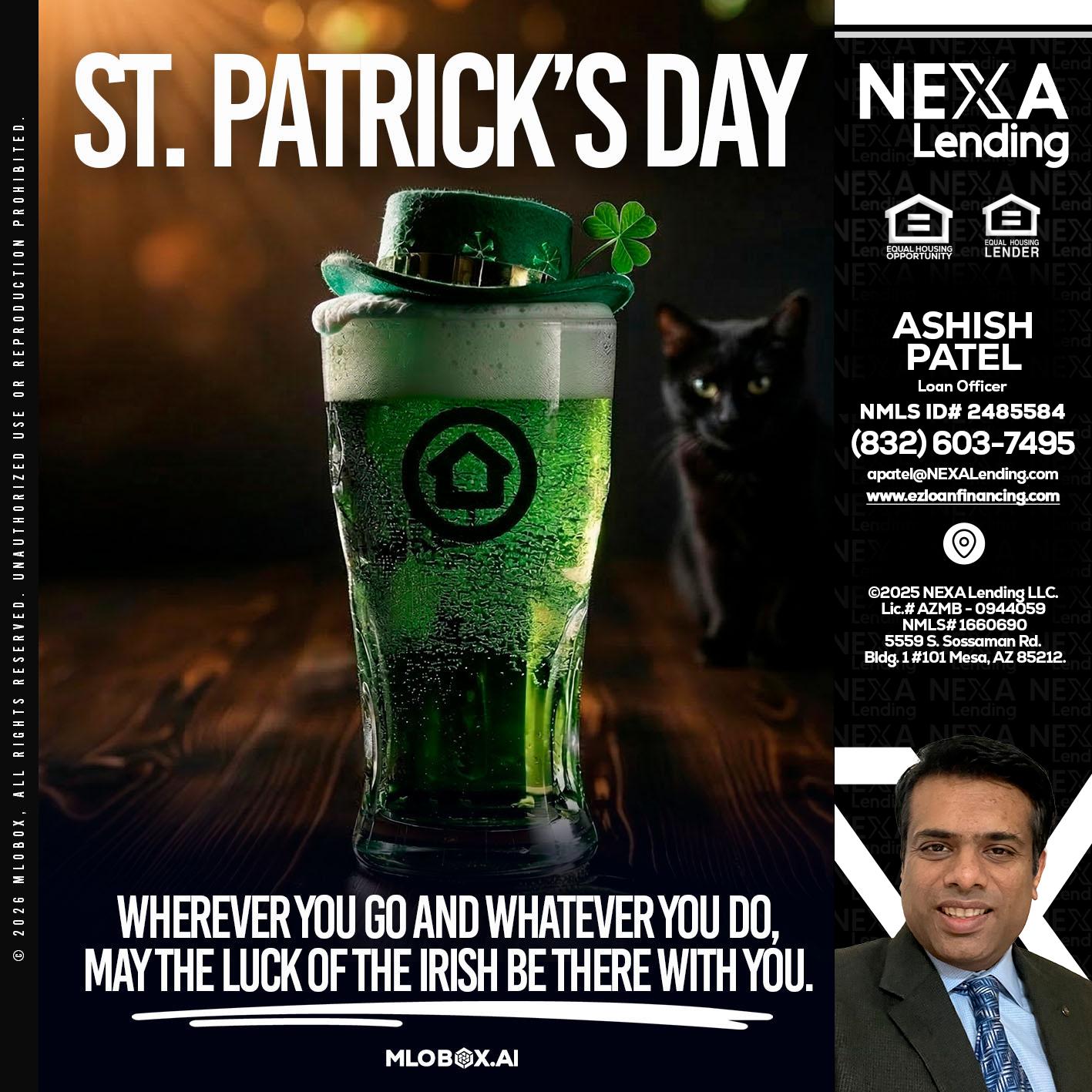 st. Patricks day - Ashish Patel -Loan Officer