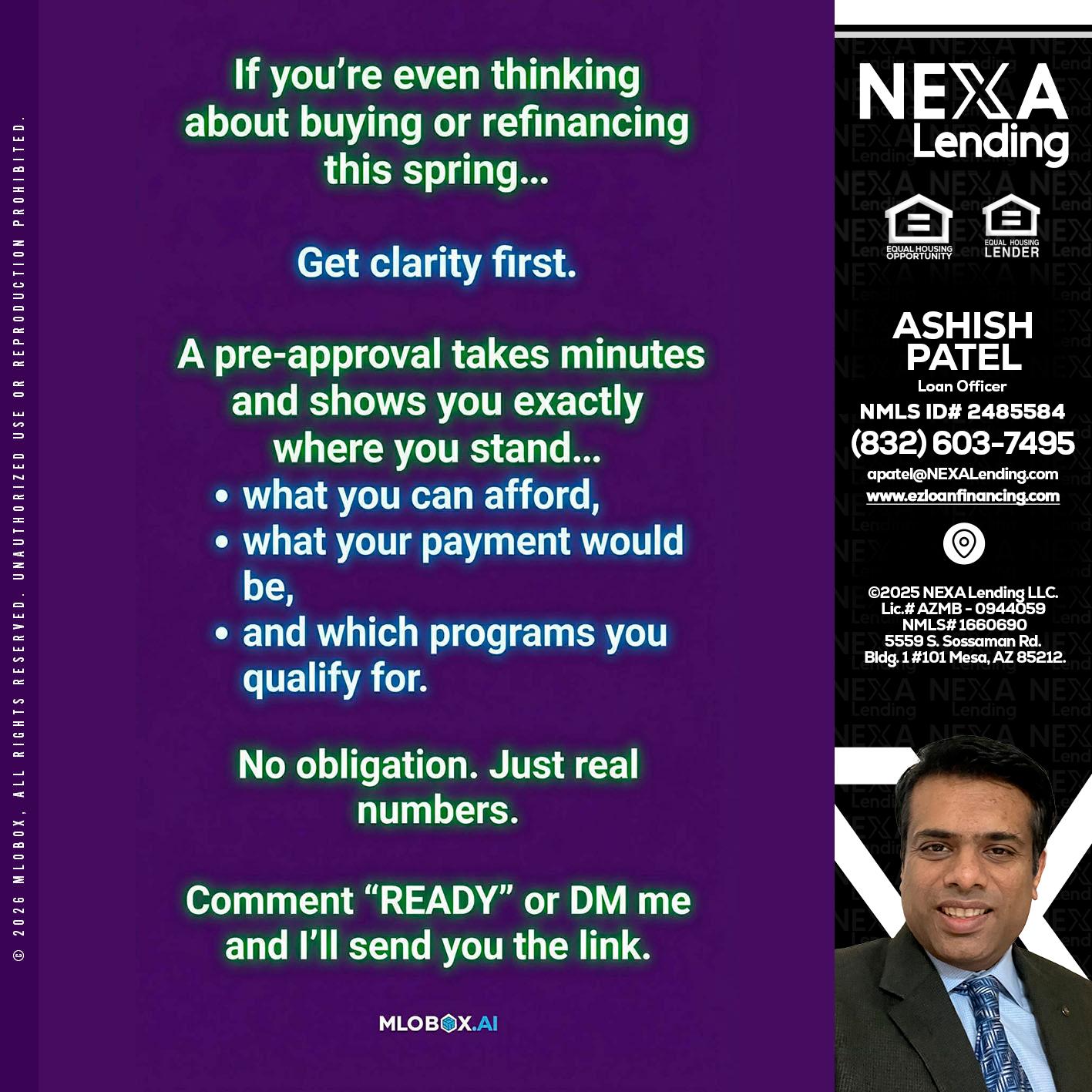 IF YOU THINKING - Ashish Patel -Loan Officer