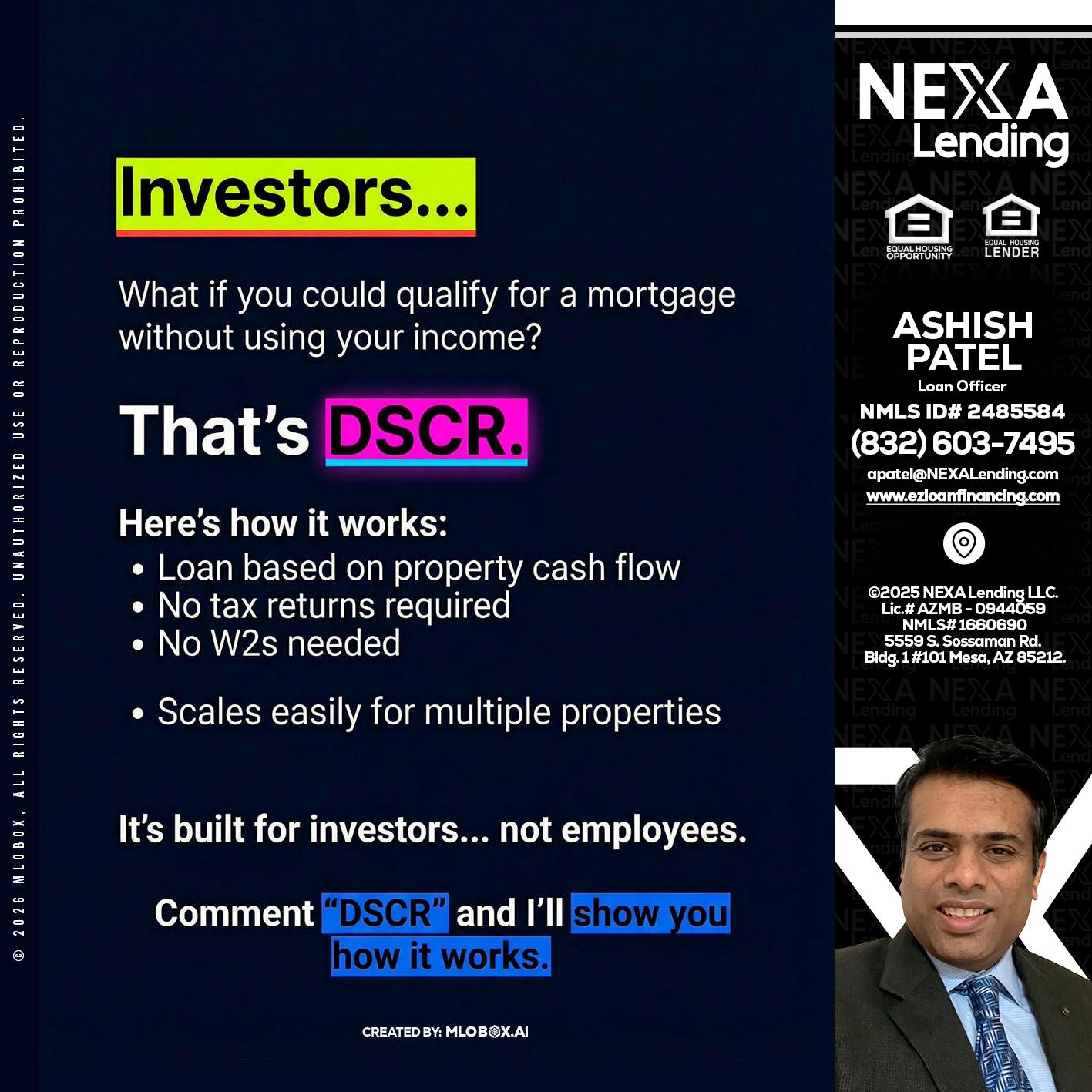 INVESTORS - Ashish Patel -Loan Officer