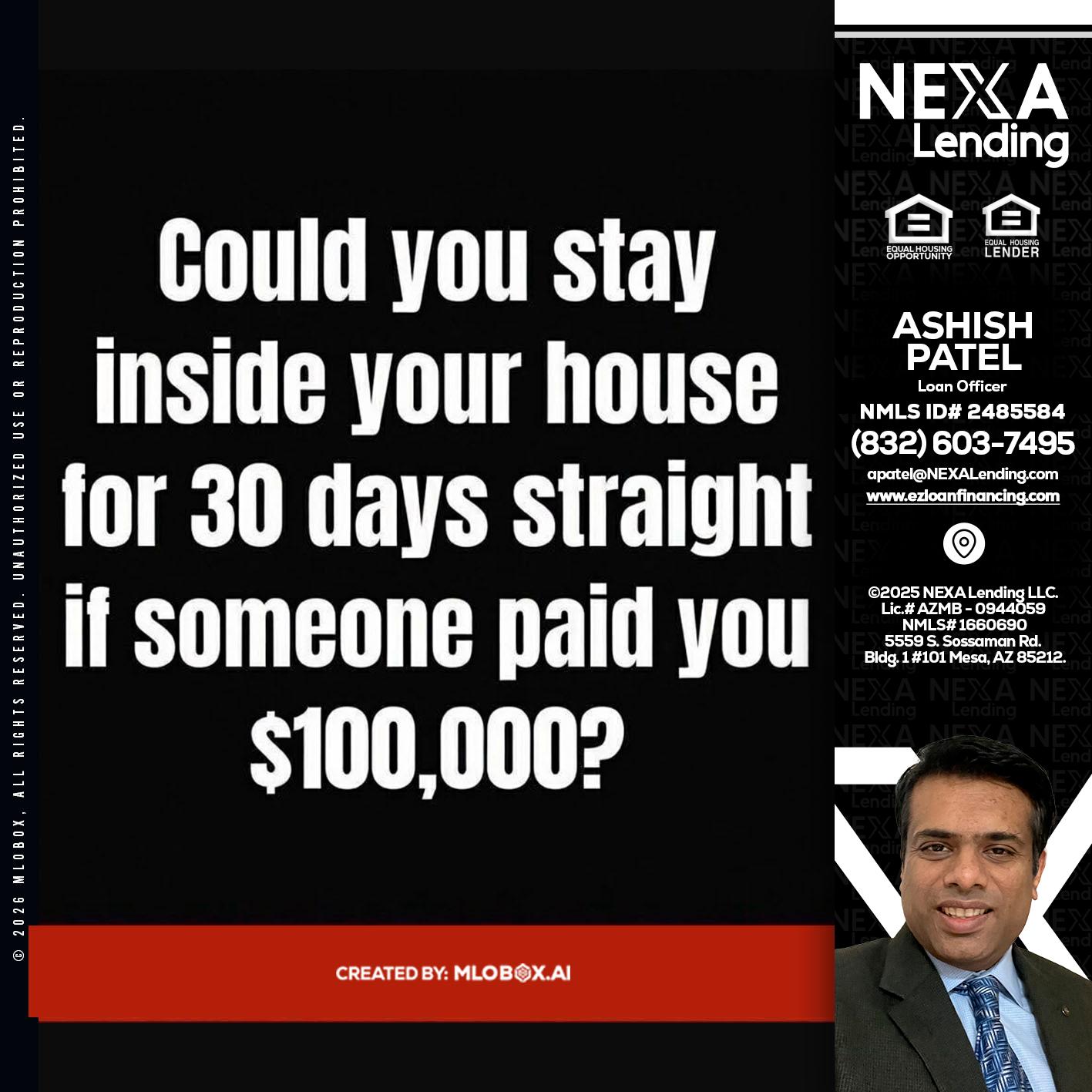 COULD YOU STAY - Ashish Patel -Loan Officer
