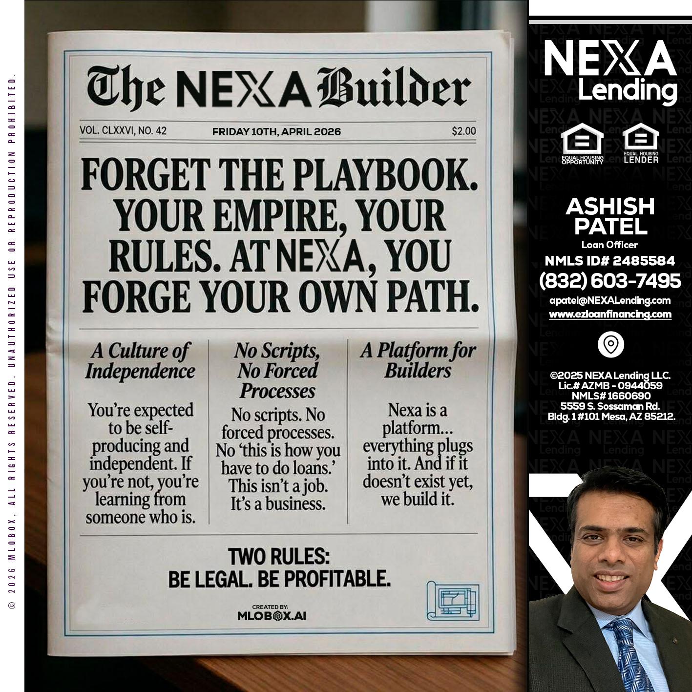 THE NEXA BUILDER - Ashish Patel -Loan Officer