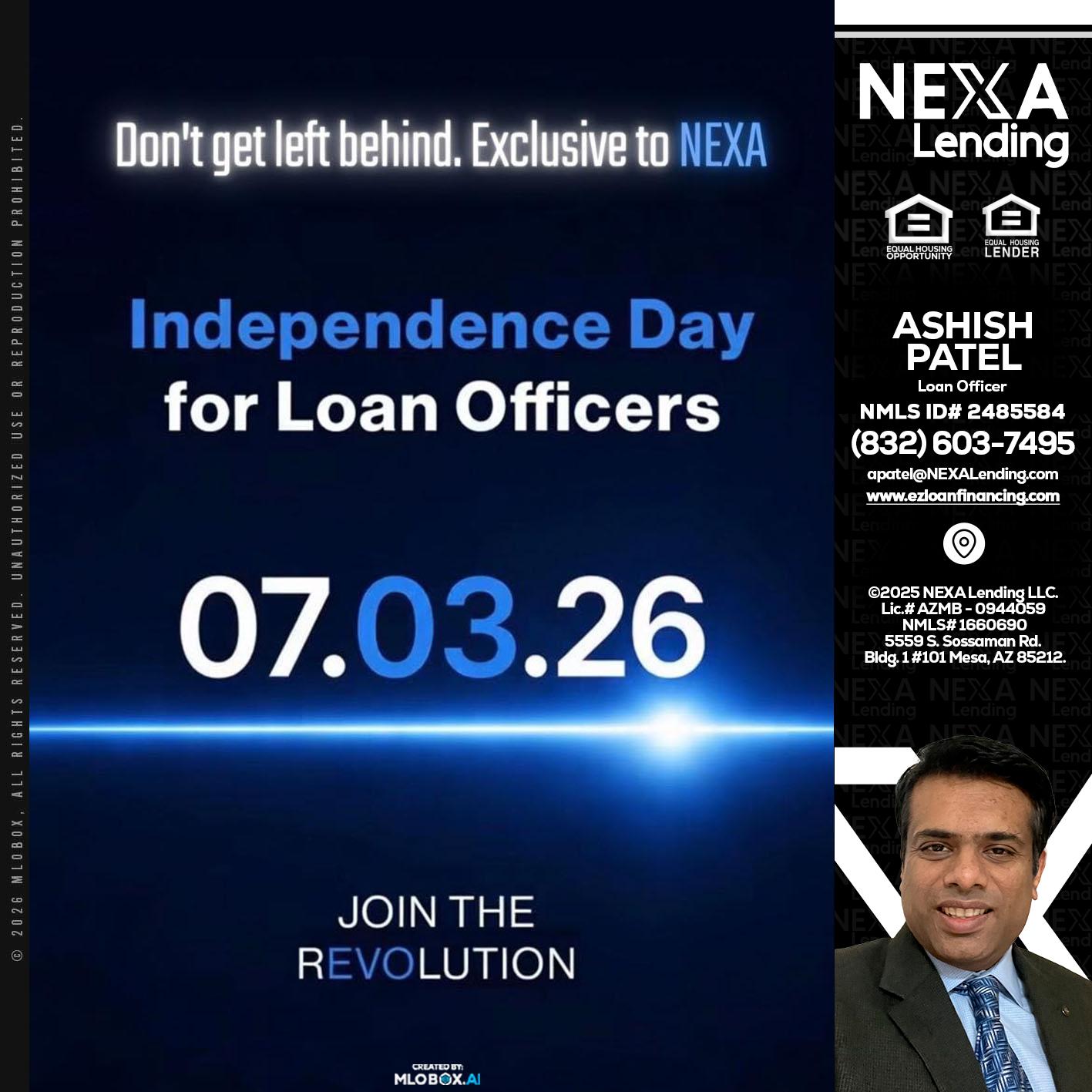 INDEPENDENCE DAY - Ashish Patel -Loan Officer