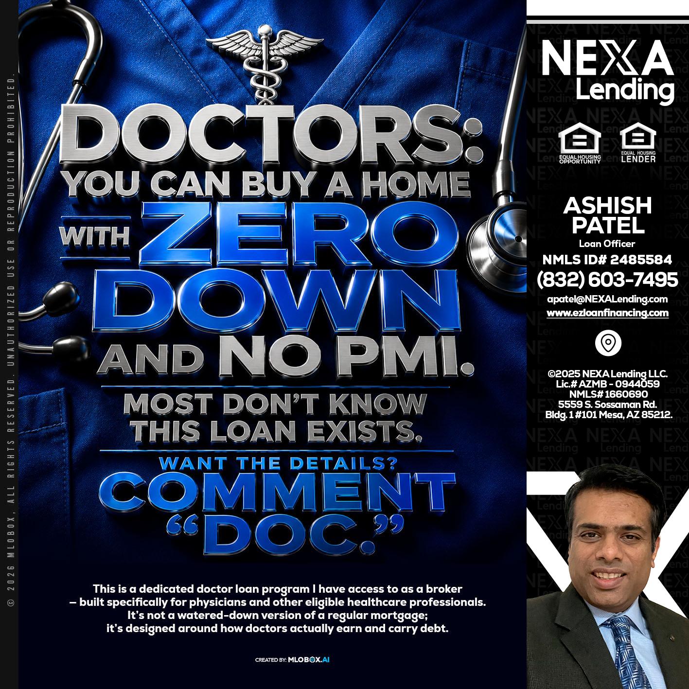 DOCTORS YOU CAN BUY - Ashish Patel -Loan Officer