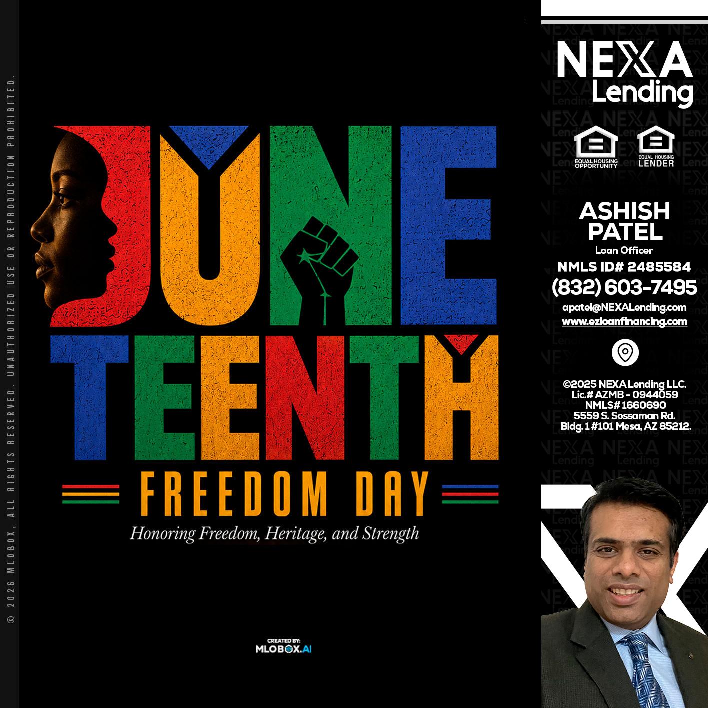 Juneteenth - Ashish Patel -Loan Officer