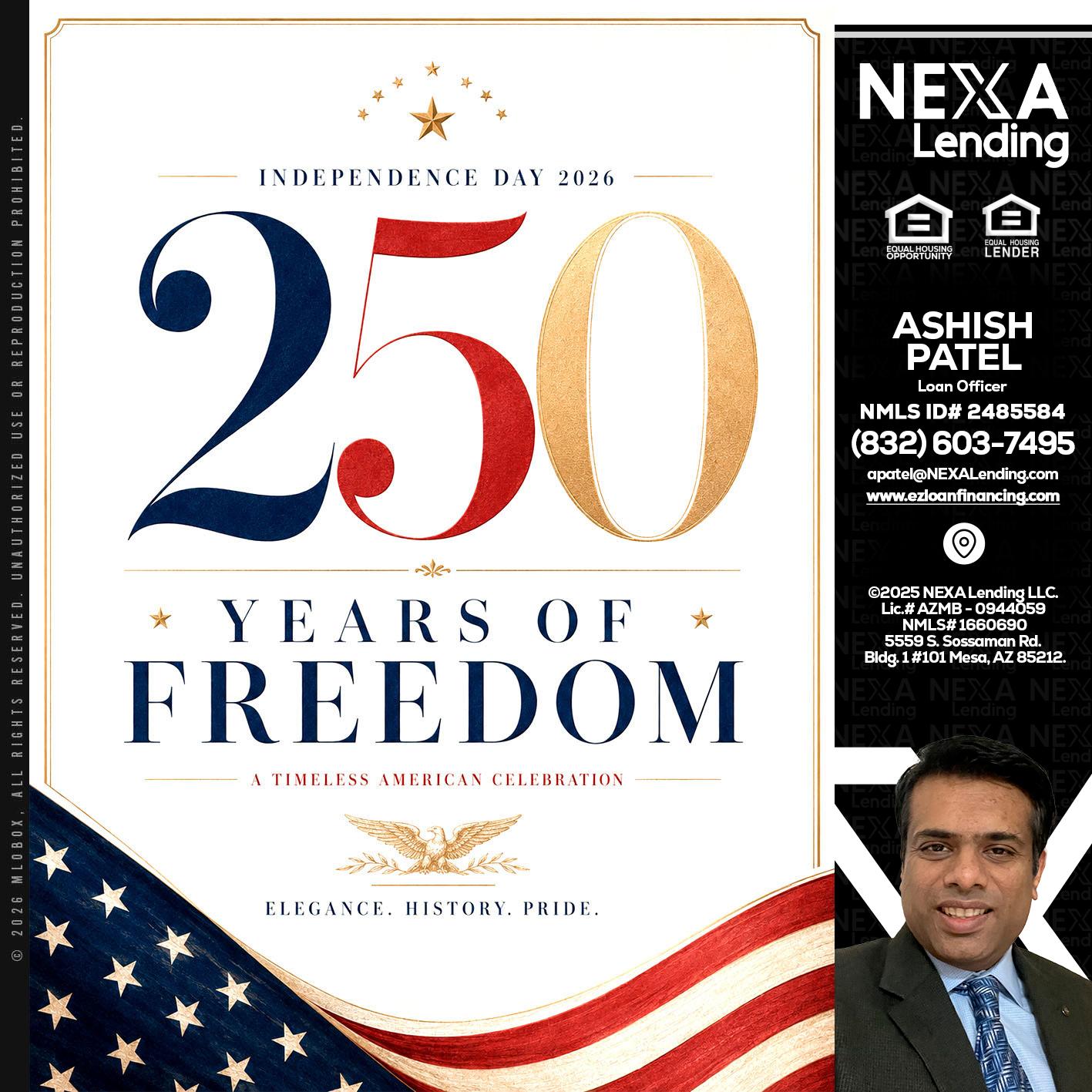 250 YEARS - Ashish Patel -Loan Officer