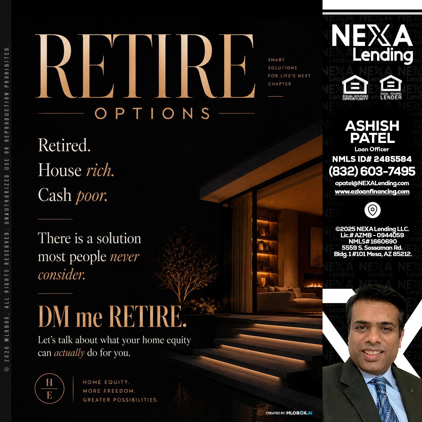 RETIRE LOANS - Ashish Patel -Loan Officer
