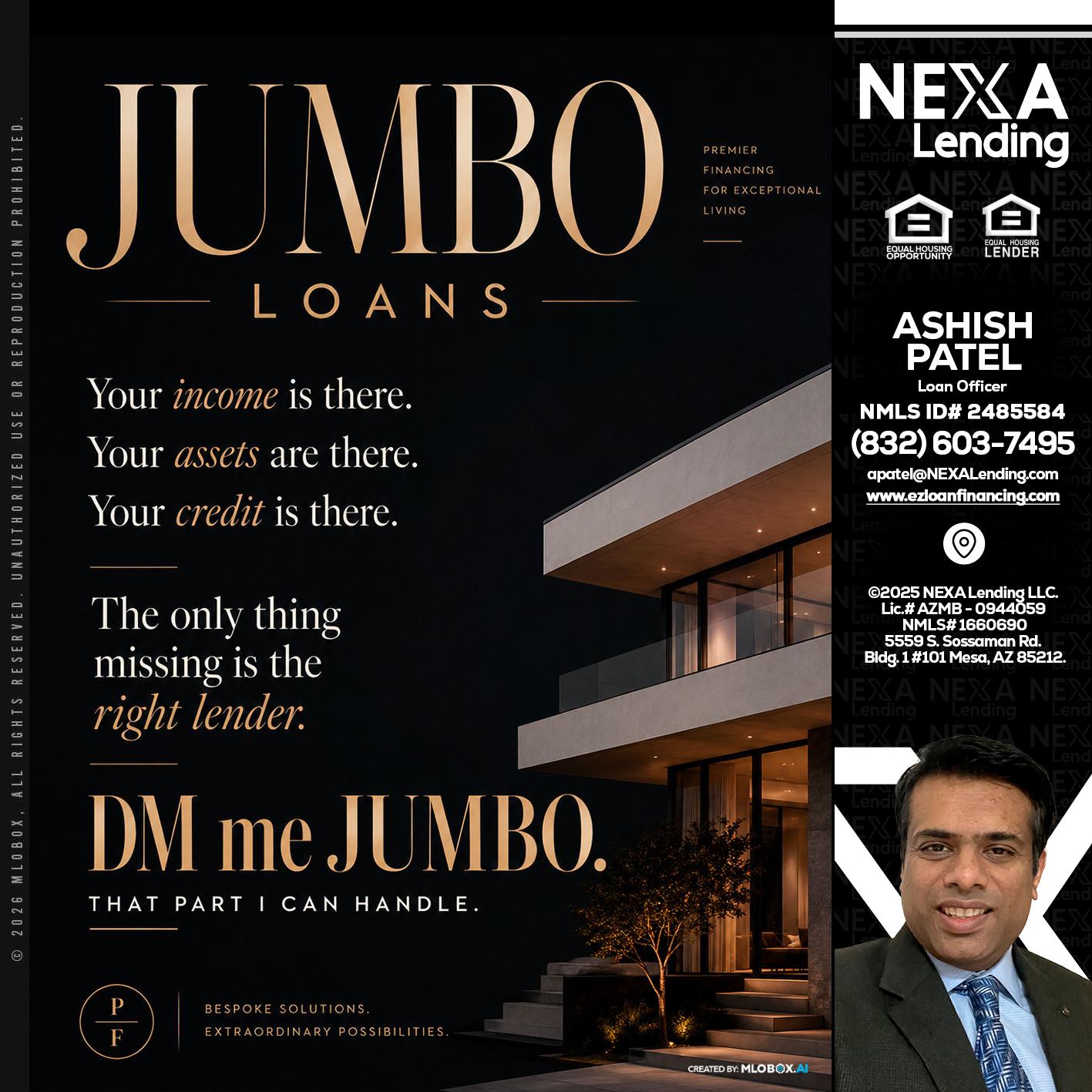 JUMBO LOANS - Ashish Patel -Loan Officer