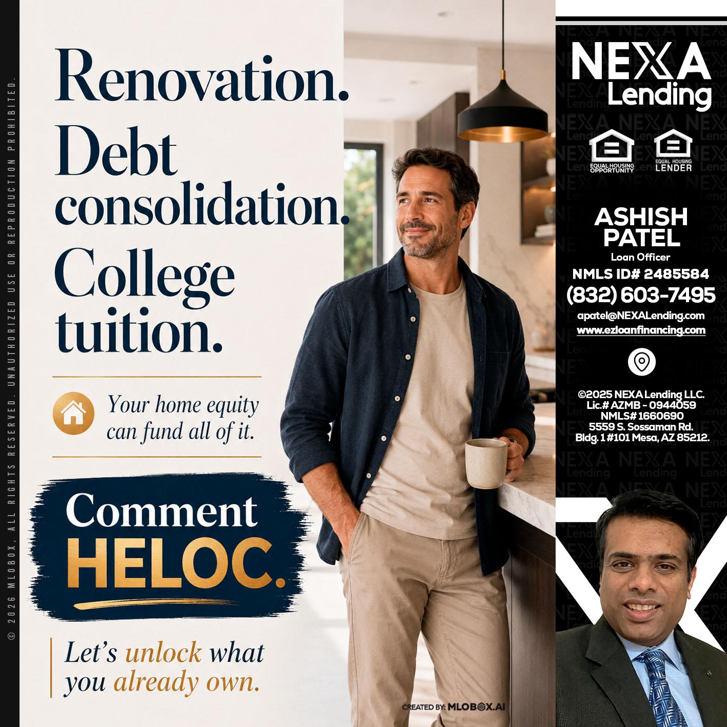 RENOVATION DEBT - Ashish Patel -Loan Officer